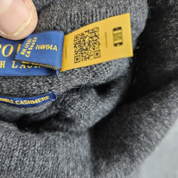 Polo Ralph Lauren Gray Turtleneck Sweater Petite S Cashmere Wool Womens $148 - Picture 7 of 11